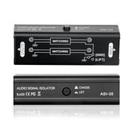 Isolateur de Signal Audio Professionnel avec Interface d'élimination du Bruit de Boucle de Terre de 3,5 mm pour la stéréo Domestique, l'audio de Voiture et Le Studio