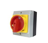 Isolateur Interrupteur Verrouillage Cadenas Fixe Rotatif Avec Boîtier 32A 690V 3Phases 2 Positions On-off YMD11-32D 3P 1Pcs