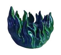 Isolateur pour canettes, trousse décorative imprimée en 3D avec base - Design dégradé de flamme bleue avec porte-boisson isolante, pour bouteilles étroites de 355 ml et Noël