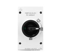 Isolateur PV Étanche DC 1200 V 32 A Trous Filetés M25 IP66 Interrupteur Sectionneur Rotatif Solaire Photovoltaïque Extérieur