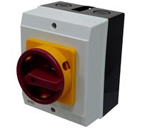 Isolateur rotatif 4 pôles 20 A 4 pôles 4 kW IP65 pour intérieur ou extérieur simple ou 3 phases