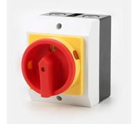 Isolateur rotatif industriel IP65, boîtier 32 A 380 V pour extérieur résistant aux intempéries