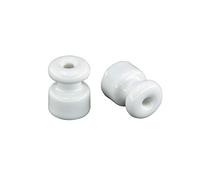 Isolateurs en porcelaine pour câbles tressés - Diamètre : 18 mm - Blanc - Lot de 10/25/50 pièces (25 Pieces)