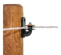 Isolateurs pour clôture électrique d'angle à poulie pour piquets bois Gallagher (x5) Noir TU