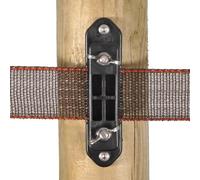 Isolateurs pour clôture électrique de coin ruban Turboline avec écrou papillon Gallagher (x30) Noir TU