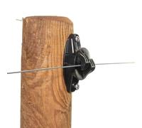 Gallagher – Isolateur de soutien W Standard pour clôture électrique, noir (25 pièces)