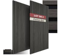 Isolation accoustique - TECTAKE - Lot de 2 panneaux acoustiques SONIC WALL aspect bois 60 x 120 x 2,1 cm - Chêne noir