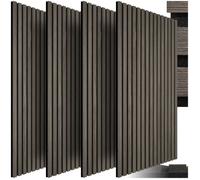 Isolation accoustique - TECTAKE - Lot de 4 panneaux acoustiques SONIC WALL aspect bois 60 x 120 x 2,1 cm - Chêne gris