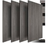 Isolation accoustique - TECTAKE - Lot de 4 panneaux acoustiques SONIC WALL aspect bois 60 x 120 x 2,1 cm - Chêne gris clair