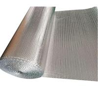 Isolation adhésive réfléchissante en mousse d'aluminium - Double couche de barrière thermique 1 x 20 m - Feuille à bulles réfléchissante pour une efficacité énergétique