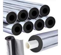 Isolation de Tuyau 34 43 48 76 89 110mm ID Tube D'isolation Auto-adhésive l'adhésif Manchon Isolant pour Tuyaux Chauffage Tuyau d'isolation Thermique en Mousse (ID)48mm x (T)10mm x (L)0.9m
