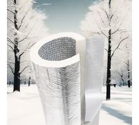 Isolation de Tuyau avec Feuille d'Aluminium Tube Isolant, Diamètre Intérieur 22-219mm, Épaisseur 15/20mm Calorifugeage de La Tuyauterie pour Tuyaux Extérieurs(170mm*20mm*0.95m)