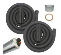 Isolation de tuyau CA, manchon thermique résistant aux UV, pré-coupé, 9,8 m de long, 0,35 pouces, économie d'énergie pour jupes à fermeture éclair, juillet d'hiver Attic Draft Building Home Use