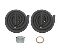 Isolation de tuyau d'eau en caoutchouc | 3 m de long et 0,9 cm d'épaisseur, flexible prédécoupé pour , piscine, bâtiment domestique