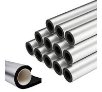 Isolation de Tuyau d'Isolation Thermique Pré-fendu Extérieur ID 16-159mm | Épaisseur 15 20 30mm Isolant Tuyaux Avec Feuille d'aluminium Autocollant pour Chauffage et Sanitaire(ID159MM X T20MM)
