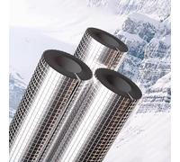 Isolation de tuyau en aluminium autocollante for climatisation solaire extérieure, d'eau chaude, épaisseur paroi 0,6/0,8/1,2 po, tube mousse protection contre(3.5x1.2in)