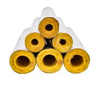 Isolation de tuyau en laine de pierre avec couvercle en aluminium 1 m de long pour cheminée et tuyaux de chauffage 165 mm de diamètre haute performance protection thermique