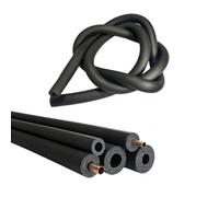 Isolation de Tuyau En Mousse Flexible pour Ø 20-108 mm Tuyauterie, Antigel | Tuyaux Couvercle Mousse Caoutchouc Élasticité Pour Climatisation D'extérieur Tube En Cuivre,Noir(ID43.0MM X T30MM)