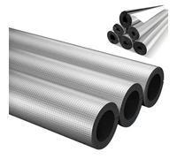 Isolation De Tuyau en Mousse, Manchon D'isolation Pour Tube, 16/22/43/76/110/140/219 mm tuyaux de mousse antigel en aluminium auto-adhésive(ID76mm*T15mm*95cm)