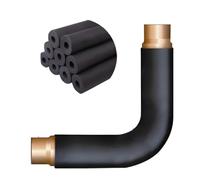 Isolation de Tuyau en Mousse Noir, Ø 20mm x 9mm T x 170cm, Tube Isolant de Antigel, Manchon de Tuyau D'isolation pour Tuyaux Chauffage Support de Poignée, Thermique(63mm ID x 20mm THK x 180cm)
