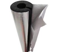 Isolation de tuyau en mousse pour tuyaux d'eau de 22 mm à 120 mm ID - Revêtement autocollant en aluminium - Protection thermique extérieure - 30 mm x 43 mm