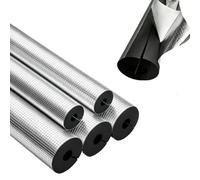 Isolation de Tuyau Imperméable, Tube d'isolation Autocollant 22 - 110mm ID | Isolant Tuyau Caoutchouc en Mousse Pré-Fendu pour Chauffage Plomberie Tuyaux, REvêtu Aluminium(ID60MM X T20MM)