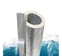 Isolation de Tuyau Isolation de Pipeline en Feuille d'Aluminium Auto-scellée, Diamètre Intérieur 22-219mm, Épaisseur 15/20mm Tubes de Protection de Tuyau pour l'Extérieur(170mm*20mm*0.95m)