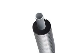 Isolation de Tuyau, Isolation en Papier D'aluminium Semi-fendue, Facile À Couper, Manchon D'isolation des Tuyaux pour Extérieur, Chauffage et Sanitaire(ID48mmxT20mmx0.9m)