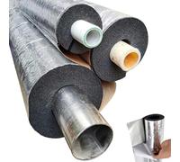 Isolation de Tuyau Manchon d'Isolation Thermique, Diamètre Intérieur 16-219mm, Épaisseur 10-30mm Isolant Tuyau Chauffage avec Feuille d'Aluminium pour Chauffage (ID)34mm x (T)30mm x (L)0.95m