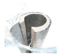 Isolation de Tuyau Tube en Mousse Isolante avec Feuille d'Aluminium, Diamètre Intérieur 22-219mm, Épaisseur 15/20mm Tuyau Isolation Mousse pour Isolation de Robinet(90mm*20mm*0.95m)