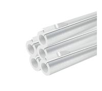 Isolation de Tuyaux avec Feuille d'Aluminium, Tubes en Mousse de Caoutchouc, ID 22mm 27mm 34mm 43mm 52mm 65mm, Epaisseur 15mm Tube en Mousse Blancs Auto-Adhésive pour Pipeline Extérieur (Color : Whit
