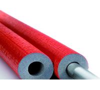 Isolation de tuyaux en PE avec manteau de protection résistant à la déchirure, Ø 18 mm intérieur x 9 mm d'épaisseur d'isolation, longueur 2 m, rouge