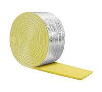 Isolation De Tuyaux Ruban protection laine de verre 10 m | Rouleau Isolant Pour tuyaux d'eau chaude, tuyauterie industrielle, climatisation, extérieur, camping-car, , toit, sous-sol