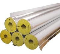 Isolation des tuyaux en laine de roche 22/20 mm - 1 m Coefficient de conductivité thermique 0,038 W/(m-K) en aluminium laminé, isolation pour tuyaux de chauffage, différentes tailles