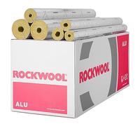 Isolation des tuyaux en laine de roche Rockwool en aluminium laminé WLG 0,035 différentes tailles (22 x 20 mm/18 m)