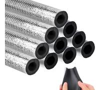 Isolation des Tuyaux en Mousse de Feuille D'aluminium pour Conduits CVC, Manchon de Protection Antigel Tuyaux pour Manchon D'isolation des chauffage gaine ID16-219mm,1m long(27mmx30mmx95cm)
