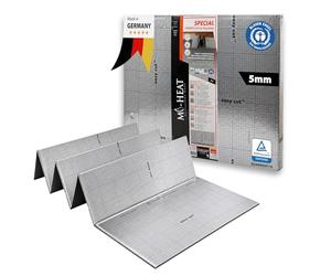 Isolation phonique 5 m² 5 mm avec AquaStop, tapis de pose pour parquet et stratifié, sous-couche de film chauffant idéal pour chauffage au sol électrique, haute résistance à la pression