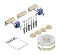 Isolation Phonique Laufen Pour receveurs de douche à partir de 1000x1000mm Blanc H2989820000001