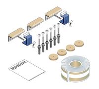 Isolation Phonique Laufen Pour receveurs de douche jusqu'à 1200mm Blanc H2989880000001