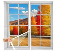 Isolation Thermique 100 x 120 cm Coupe-Vent Thermo Cover Film pour Vitre Film D'Isolation Sans Percage Réutilisable pour Balcon Salon Patio Maison Bureau, Blanc