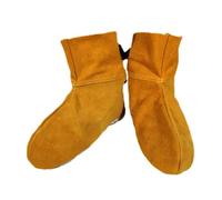 Isolation Thermique en Cuir de Vache Botte soudage sécurité Ignifuge Manchon Protection des Pieds Anti-brûlure Couvre-Chaussures(S 20cm)