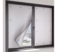 Isolation Thermique Film Réfléchissant Feuille d'Aluminium Pare-Soleil,Kit d'Isolation de Fenêtre de Protection Solaire Anti UV,Film Fenetre Anti Regard Occultante de Balcon (60x120cm/24''x47'')