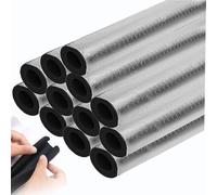 Isolation Tuyau Climatisation chauffage avec Manchon Aluminium, Auto-Collant pour une Isolation Thermique Efficace, Ignifuge, Pour Tuyaux Cuivre et PVC d'eau extérieur(114mm*20mm*100cm)
