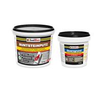Isolbau BP85 Enduit de peinture pour extérieur et intérieur (graphite, brun rouge) 5 kg - Enduit de décoration mosaïque résistant au gel, à l'eau et aux chocs, avec base en quartz 1,5 kg