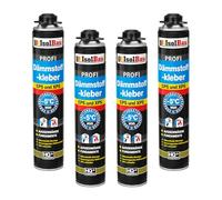 Isolbau Colle isolante B2 - 4 x 750 ml de colle périmétrique pour panneaux EPS et XPS - Mousse adhésive en polyuréthane 1K pour fixer et isoler