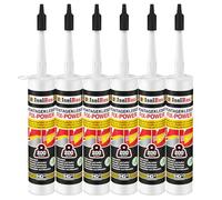 Isolbau Fix-Power Colle de montage - 6 x 480 g de foie de polystyrène - Colle puissante - Colle universelle - Pour l'intérieur et l'extérieur - 200 kg/10 cm - Blanc