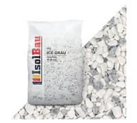 Isolbau - Gravier décoratif 25 kg - Gravier de marbre 4-8 mm - Pierres décoratives pour jardin, tapis de pierre, gravier pour aquarium, gravier décoratif, pierres naturelles, gravier de jardin