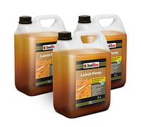 Isolbau Huile de lin - 3 x 5 litres - Protection du bois pour l'extérieur et l'intérieur - Résistant aux intempéries - Double huile pour bois bouillie comme protection