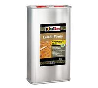 Isolbau Huile de lin - Huile de bois double bouillie incolore comme protection naturelle du bois pour meubles - Hydrofuge, protection biologique du bois - Pichet de 5 l