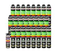 Isolbau Kit de mousse de construction - Avec 24 mousses de montage 1K (750 ml chacune), 1 nettoyant en mousse PU (500 ml)